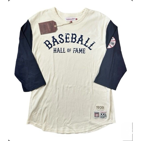 Rare Mitchell And Ness Cooperstown Baseball Half Of Fame Baseball T Shirt NWT - Picture 1 of 5